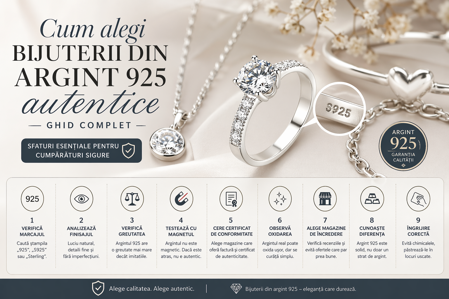 Cum alegi bijuterii din argint 925 autentice – ghid complet