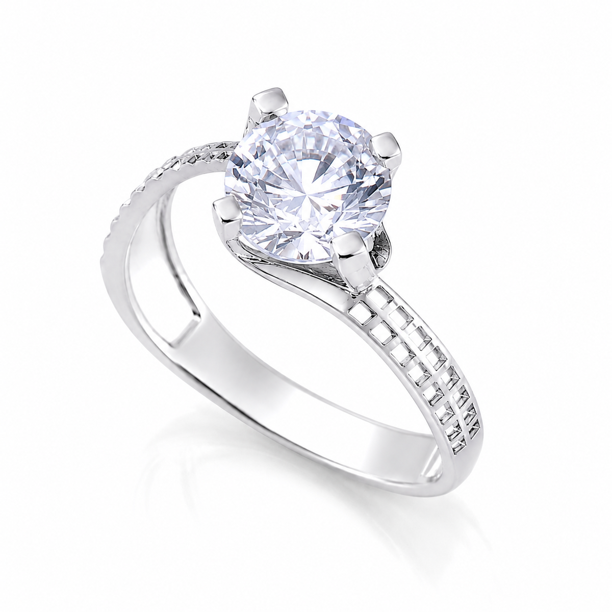 Inel „Elena” din Argint 925 cu Zirconiu Central – Design Solitaire Elegant. ID576