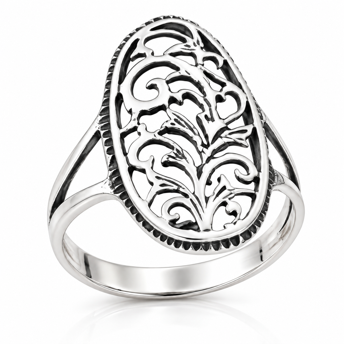 Inel Damă din Argint 925 Filigranat „Armonia Naturii” – Model Oval. ID409