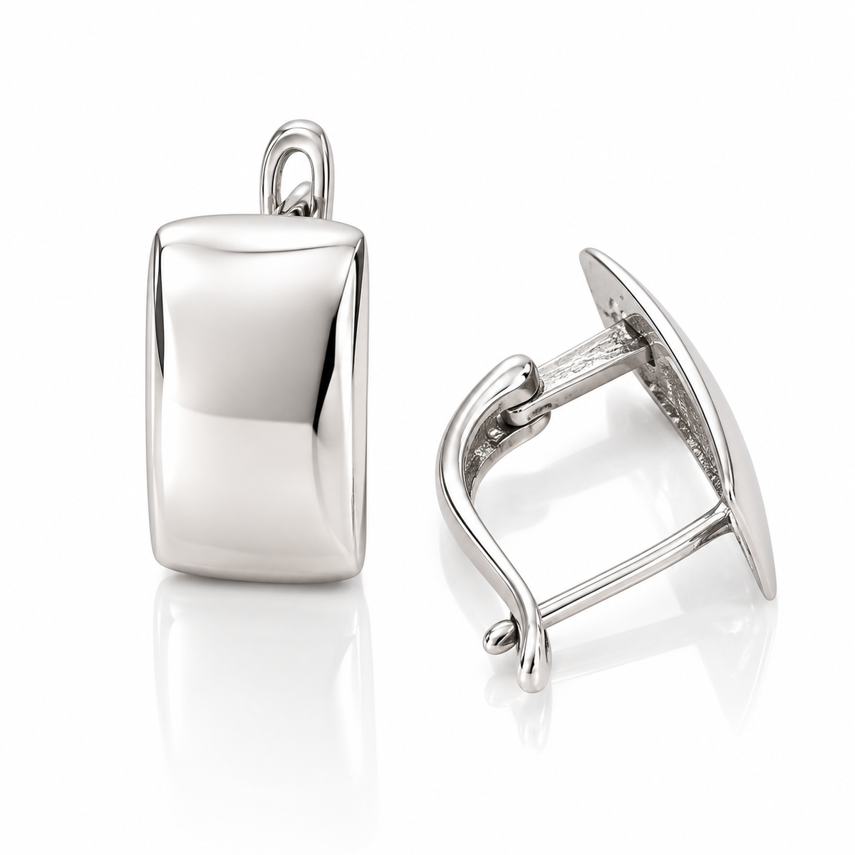 Cercei din Argint 925 – Elegance Rectangle, Design Geometric Lucios