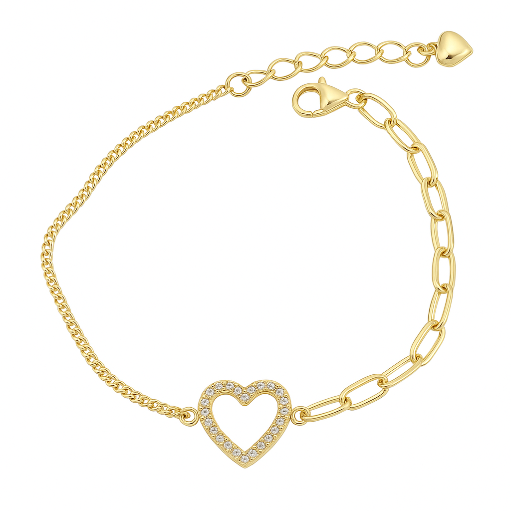 Brățară din Argint 925 Aurélienne Heart placat cu aur de 14K