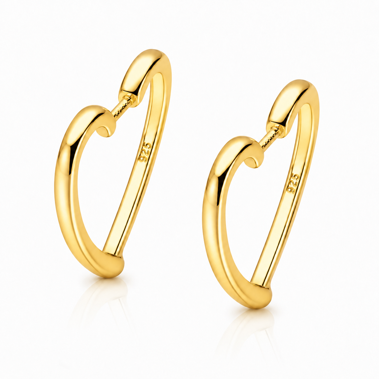 Cercei Rotunzi din Argint 925 Placați cu Aur 14K – Eleganță Minimalistă și Design Modern 2x2 CM. CD514