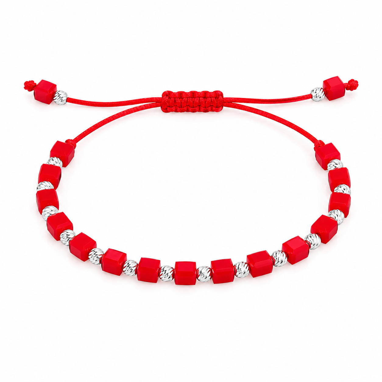 Brățară Handmade din Argint 925 cu 21 Biluțe – Reglabilă, Unisex, Design Elegant și Protecție Energetică. BS1