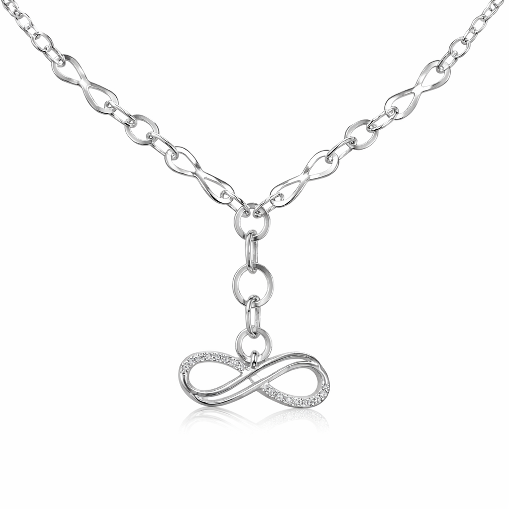 Colier din Argint 925 cu Pandantiv Infinit Elegant – 48 cm, 9.55 grame. C225
