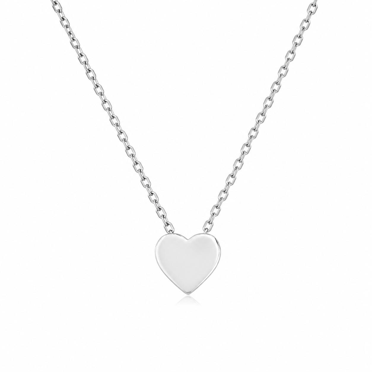 Colier Inimă din Argint 925 – Elegant, Minimalist, Lănțișor Reglabil 41+5 cm, Pandantiv 7 mm – Cadou Ideal pentru Femei | Infinity Bijoux România. C239