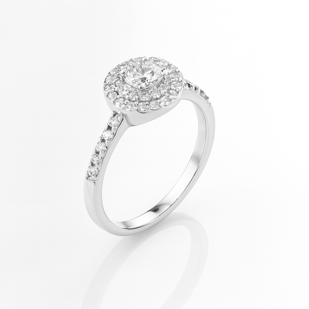 Inel din argint 925 cu zirconii strălucitoare „Eternal Spark”, verificat și marcat ANPC, aproximativ 2.15 grame, prezentat pe fundal alb lucios, stil e-commerce, livrat cu cutie de bijuterii cadou, factură și certificat de conformitate – simbol al iubirii eterne și al eleganței feminine, fundal alb