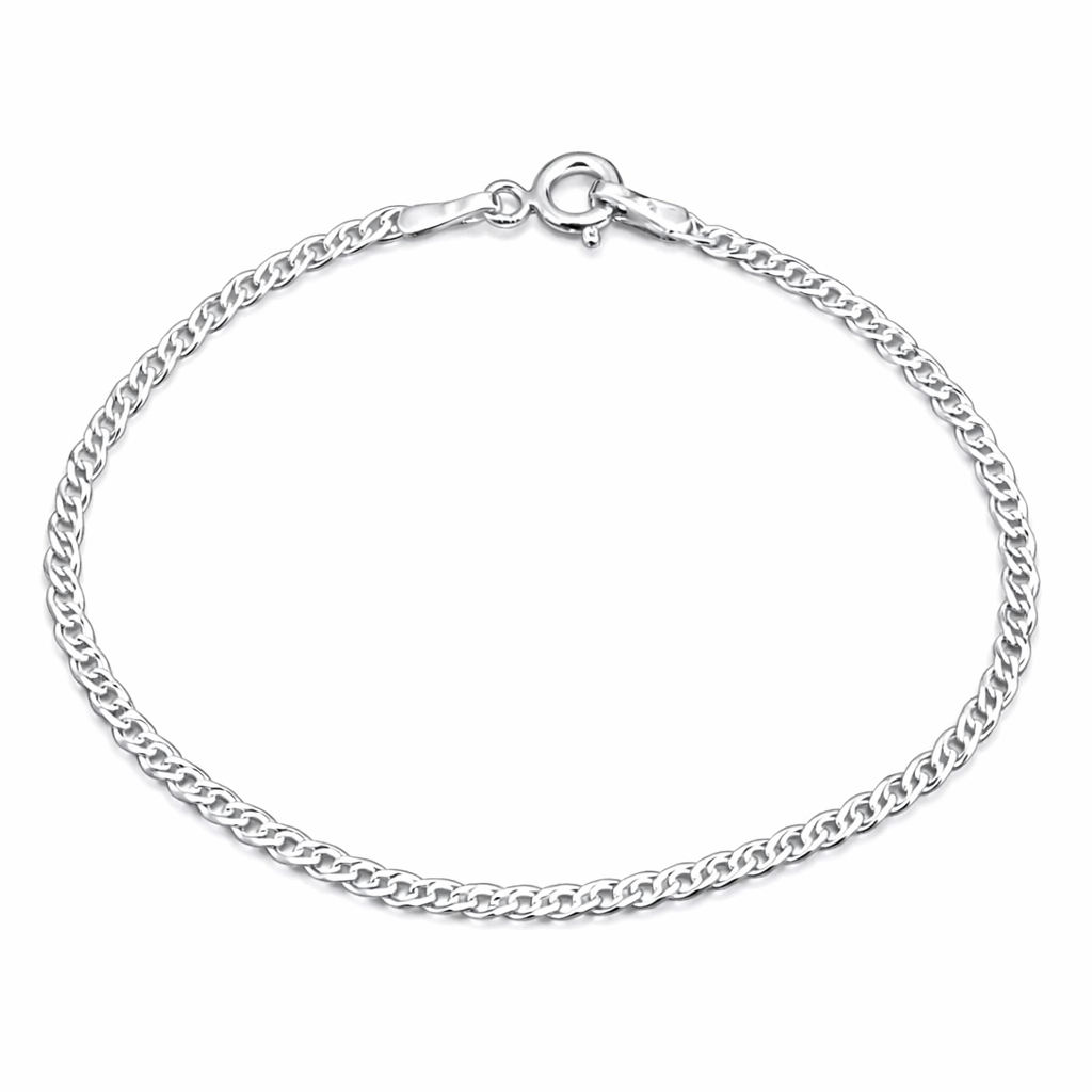 Brățară Unisex Argint 925 „Pure Chain” 17.5 cm – Lățime 2.5 mm, Lanț Fin Clasic. BD378