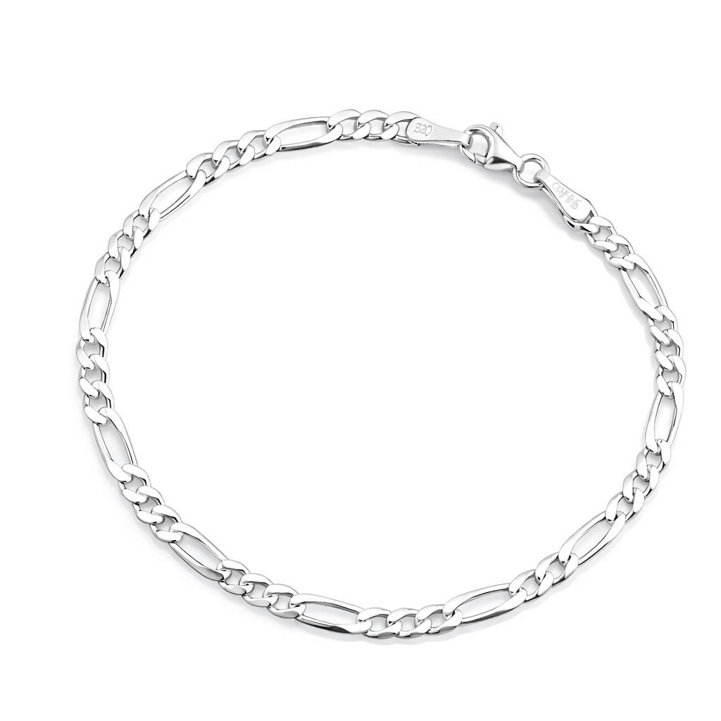 Brățară Argint 925 Figaro Milano 4 mm – 20 cm, 4.45g. BB52