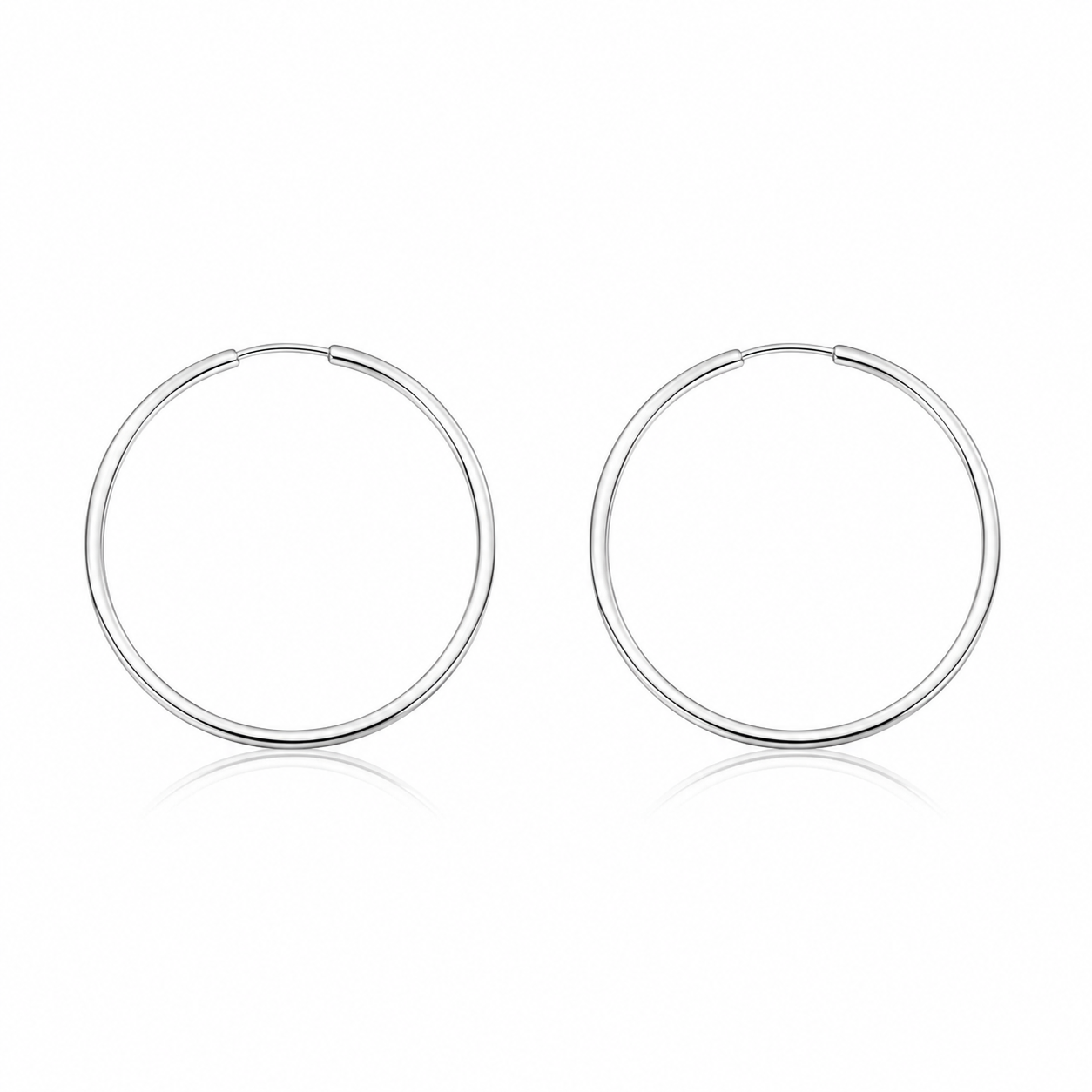 Cercei Creole „Armonia Cercului” din Argint 925 – Diametru 3.3 cm, Design Clasic Minimalist, Ușori și Eleganți. CD614