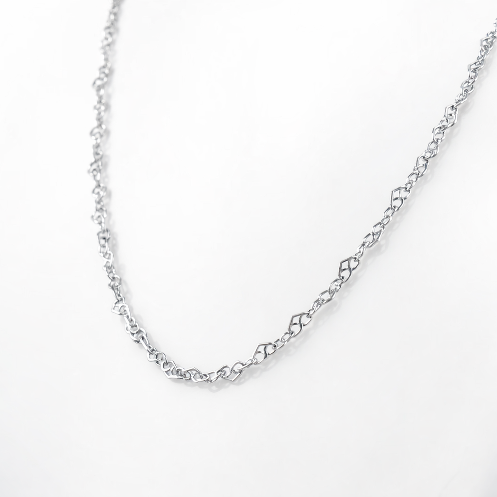 Colier Heart din Argint 925, 50 cm – Lant cu Zale Inimioare 2.5 mm. LD86-50