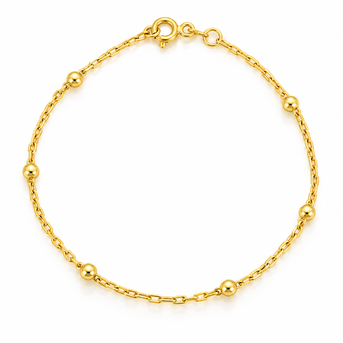 Brățară „Șase Raze de Lumină” din argint 925 placat cu aur, cu biluțe, reglabilă, 19 cm. BD470-19