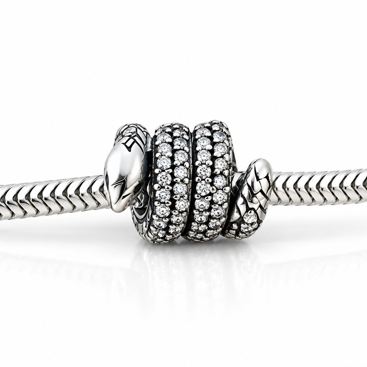 Charm Șarpe „Serpentina” din Argint 925, Compatibil Pandora. T246