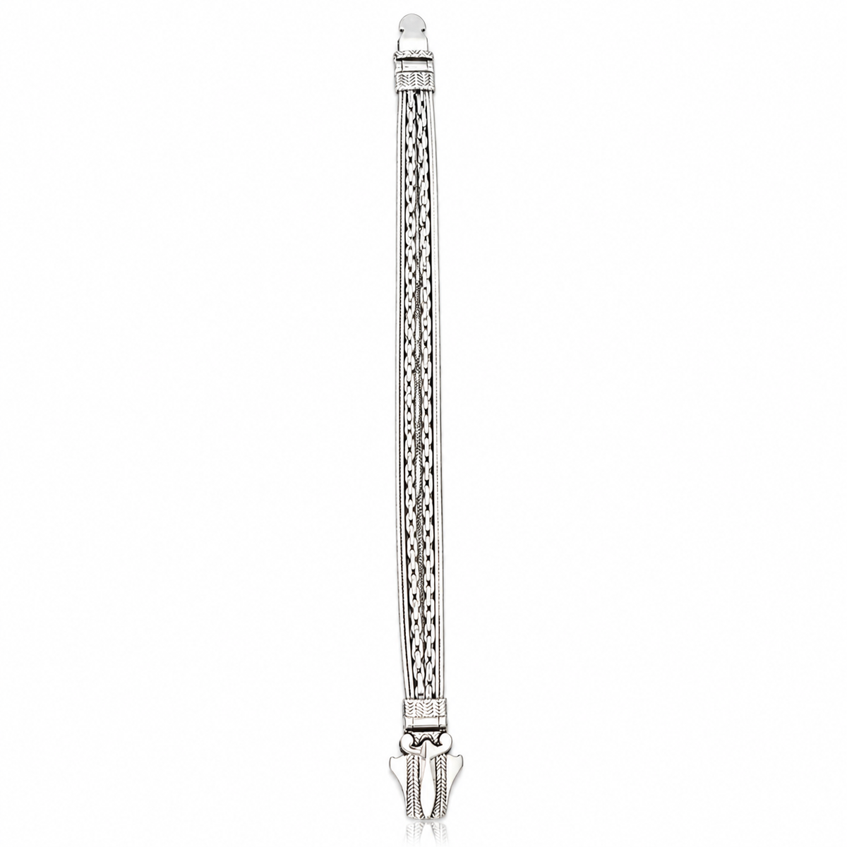 Brățară Bărbătească din Argint 925 Oxidat, 4 Fire – 20 cm, 5 mm, 17,60 g | Design Masiv și Elegant. BB58