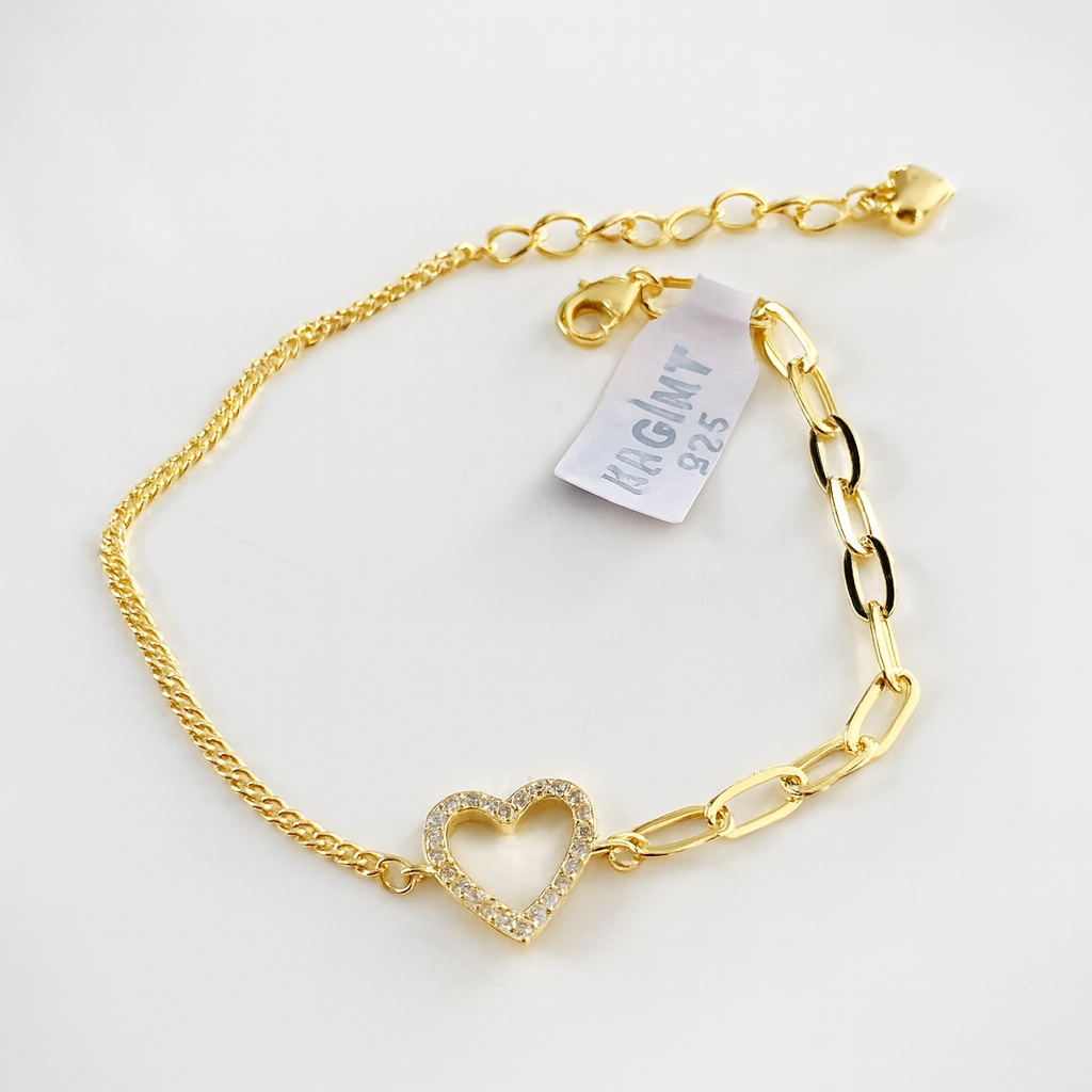 Brățară din Argint 925 Aurélienne Heart placat cu aur de 14K