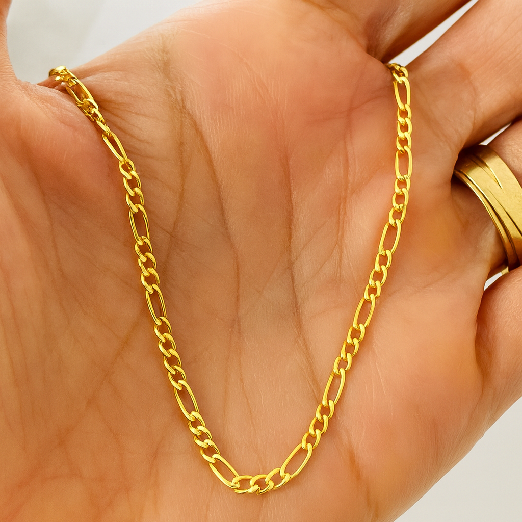 Lanț din Argint 925 Aurum Link, Placat cu Aur de 14K, 55 cm