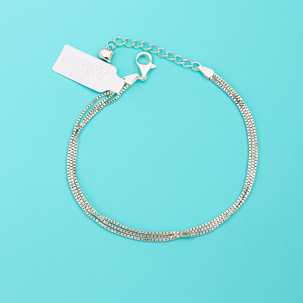 Brățară din Argint 925 Rodiat, 3 Fire Fine