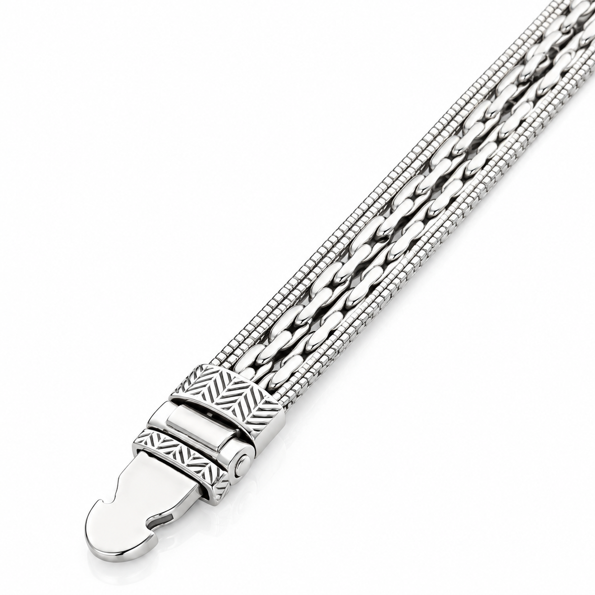 Brățară Bărbătească din Argint 925 Oxidat, 4 Fire – 20 cm, 5 mm, 17,60 g | Design Masiv și Elegant. BB58