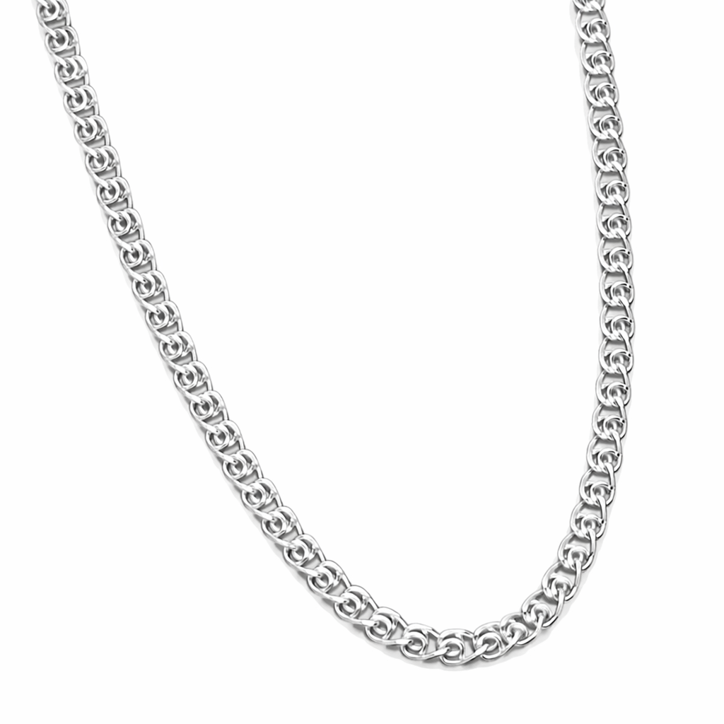 Lănțișor Argint 925 Rodiat 2 mm, Lungime 45 cm, Model Verigă Elegantă – Închidere Carabină, Fin și Modern. LD85