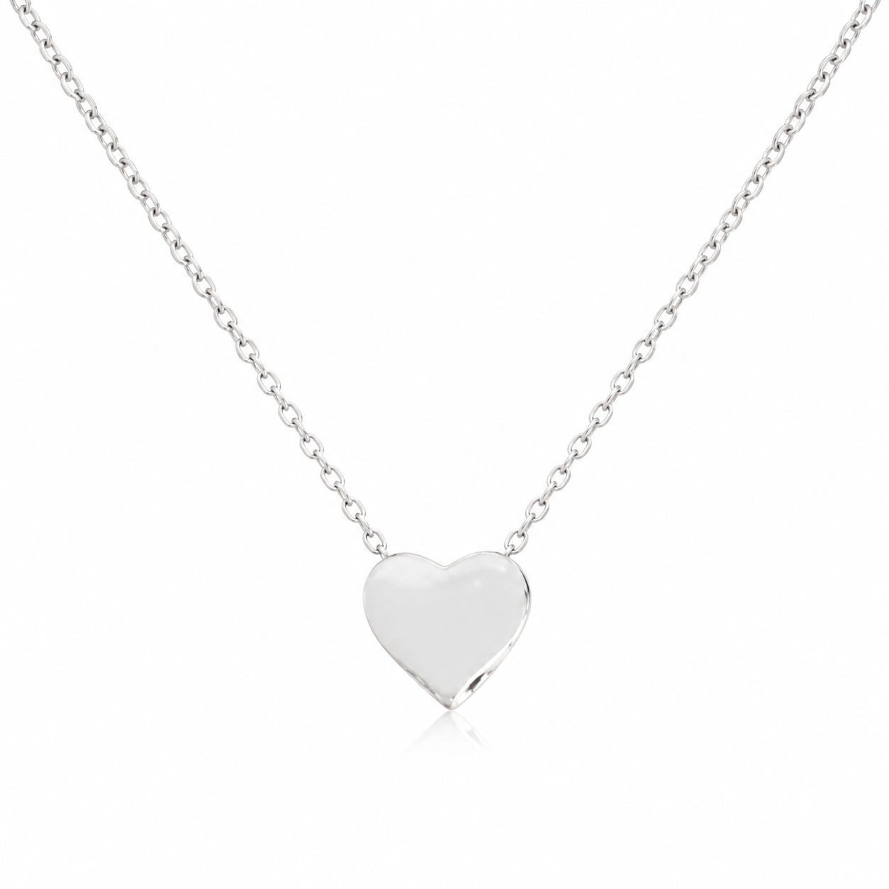 Colier Inimă din Argint 925 – Elegant, Minimalist, Lănțișor Reglabil 41+5 cm, Pandantiv 7 mm – Cadou Ideal pentru Femei | Infinity Bijoux România. C239