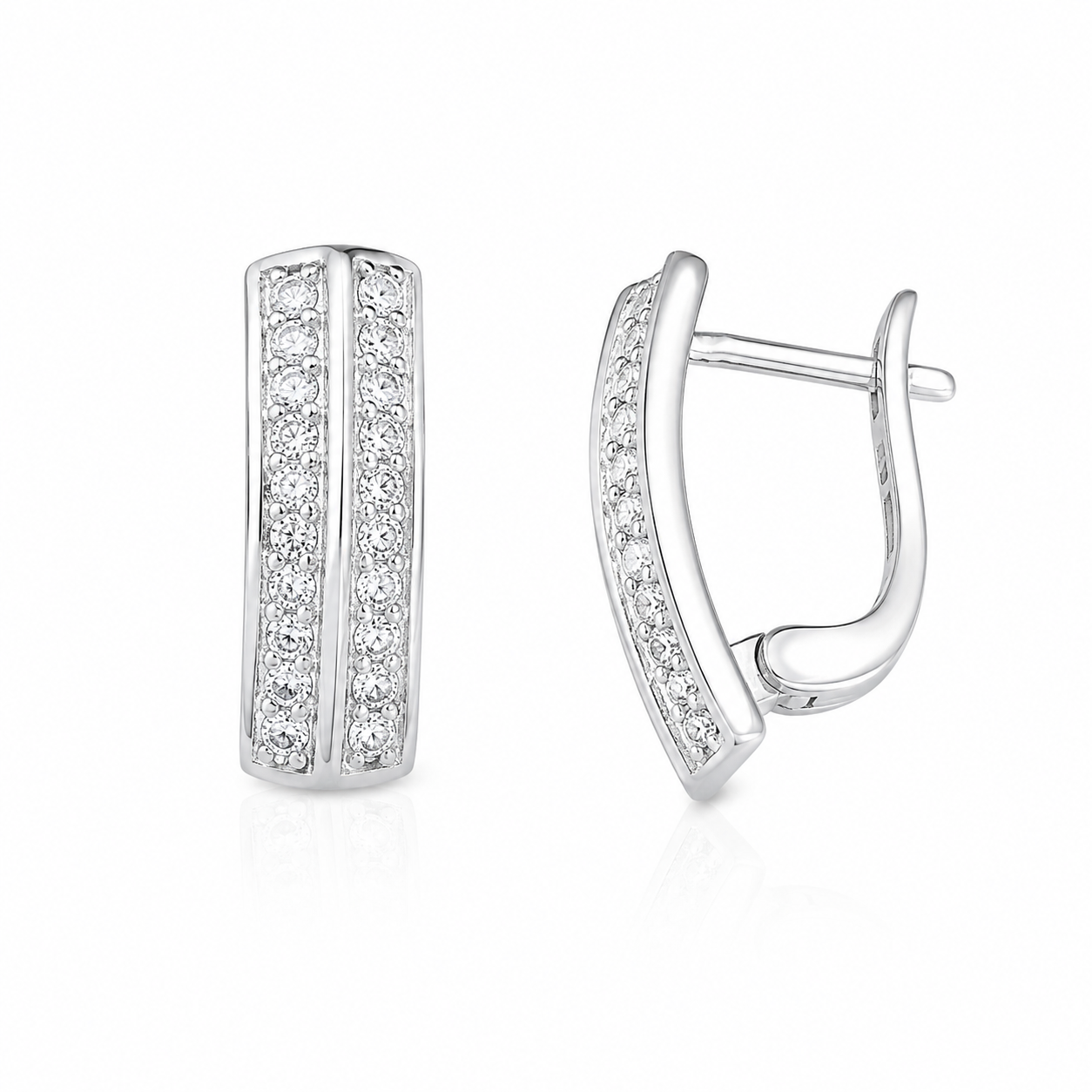 Cercei din Argint 925 „Lumina Reginei” – Eleganță Strălucitoare cu Zirconii. CD605
