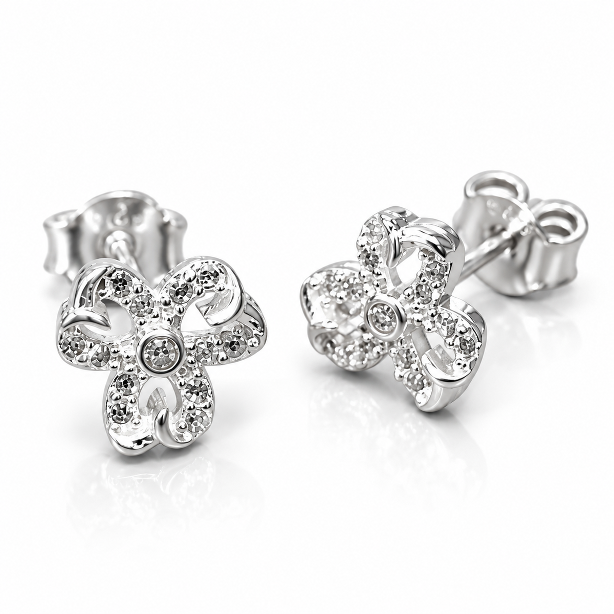 Cercei din argint 925 „Floréa” – delicatețe florală. CD680