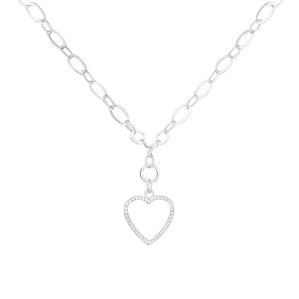 Colier elegant din Argint 925 cu pandantiv inimă