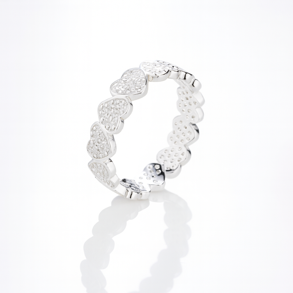 bijuterie argint 925 verificată și marcată ANPC, inel cu inimi pentru cadou