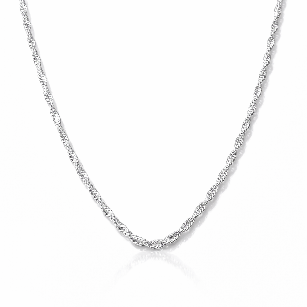 Lănțișor Argint 925 Împletit 2.5 mm – Lanț Elegant 55 cm din Argint Sterling pentru Femei. LD88-55
