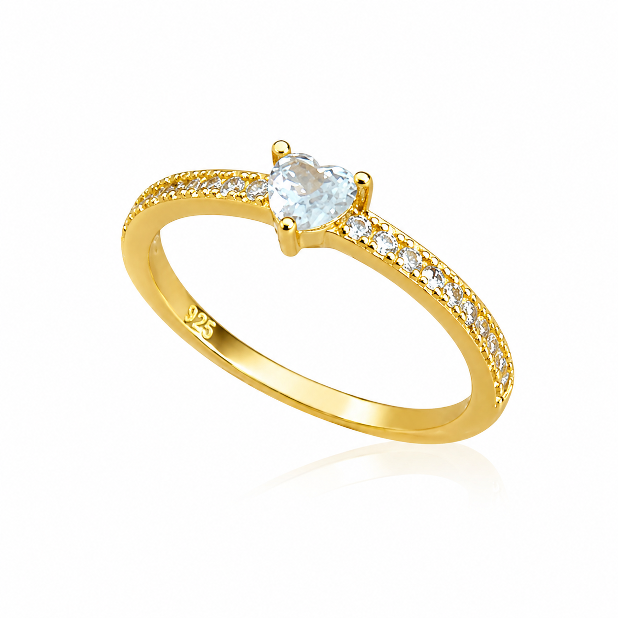 Inel elegant auriu pentru femei cutie cadou premium