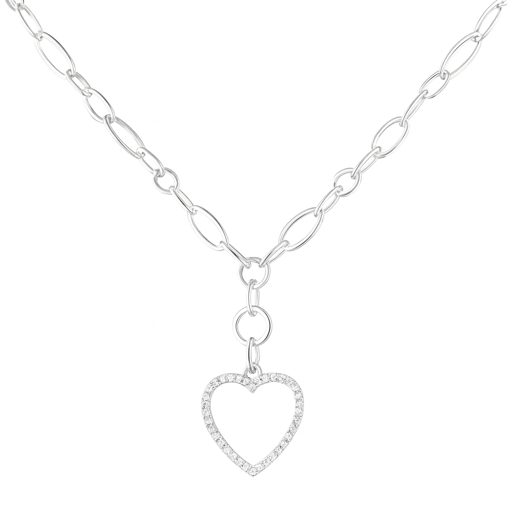 Colier elegant din Argint 925 cu pandantiv inimă