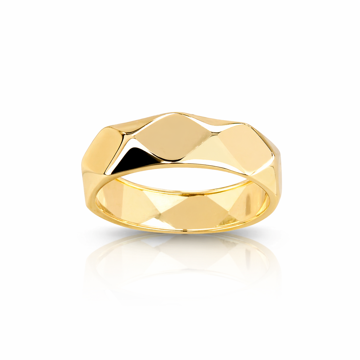 Inel argint 925 placat cu aur 14k design geometric