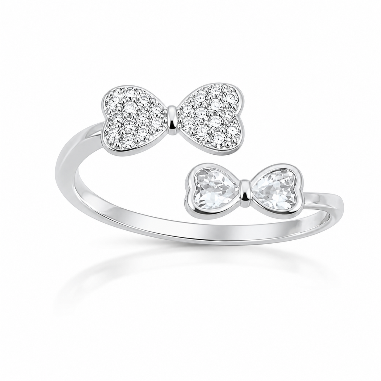 Cadou elegant inel reglabil inimi argint cutie premium bijuterii
