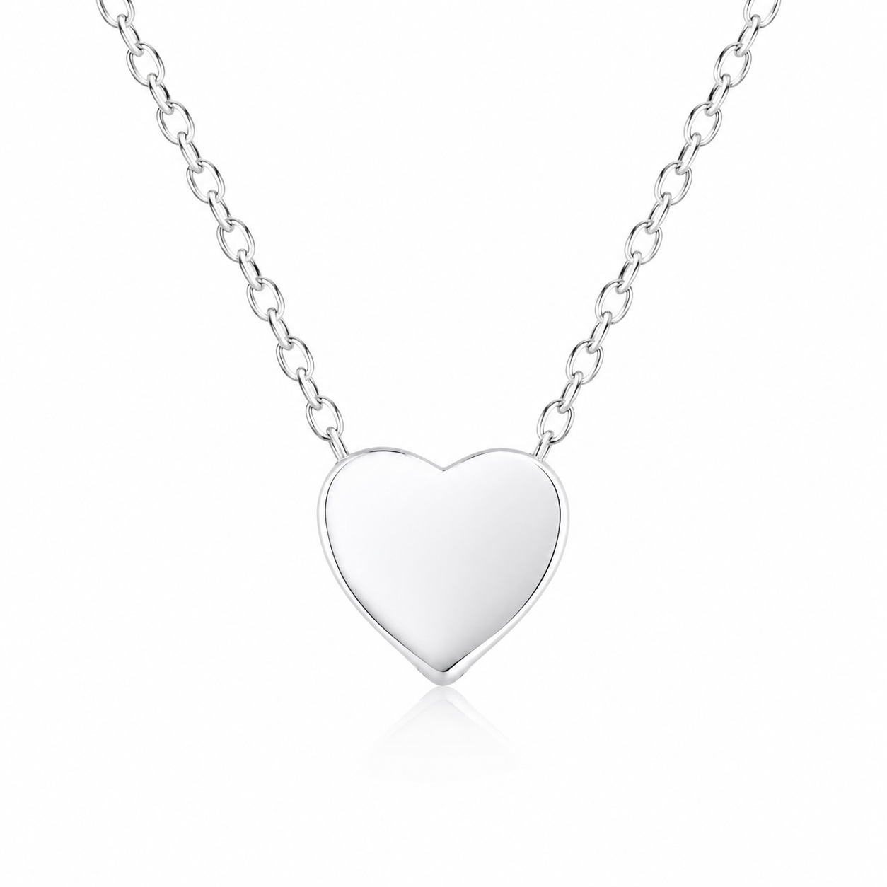 Colier Inimă din Argint 925 – Elegant, Minimalist, Lănțișor Reglabil 41+5 cm, Pandantiv 7 mm – Cadou Ideal pentru Femei | Infinity Bijoux România. C239