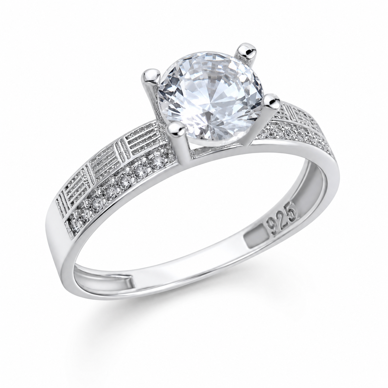 Cadou romantic inel argint clasic cutie premium bijuterii