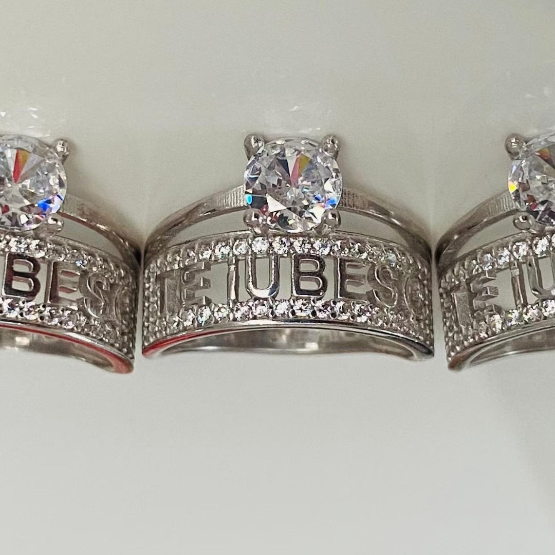 Inel logodna din argint 925 Te Iubesc marimea 14