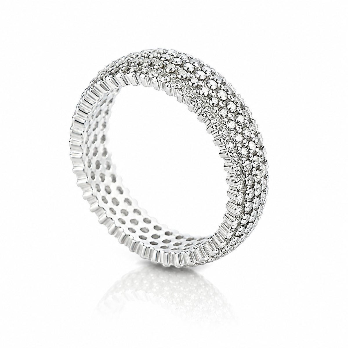 Inel Eternity din Argint 925 „Cercul Infinit” cu Zirconii – Design Strălucitor, 5 g ID569
