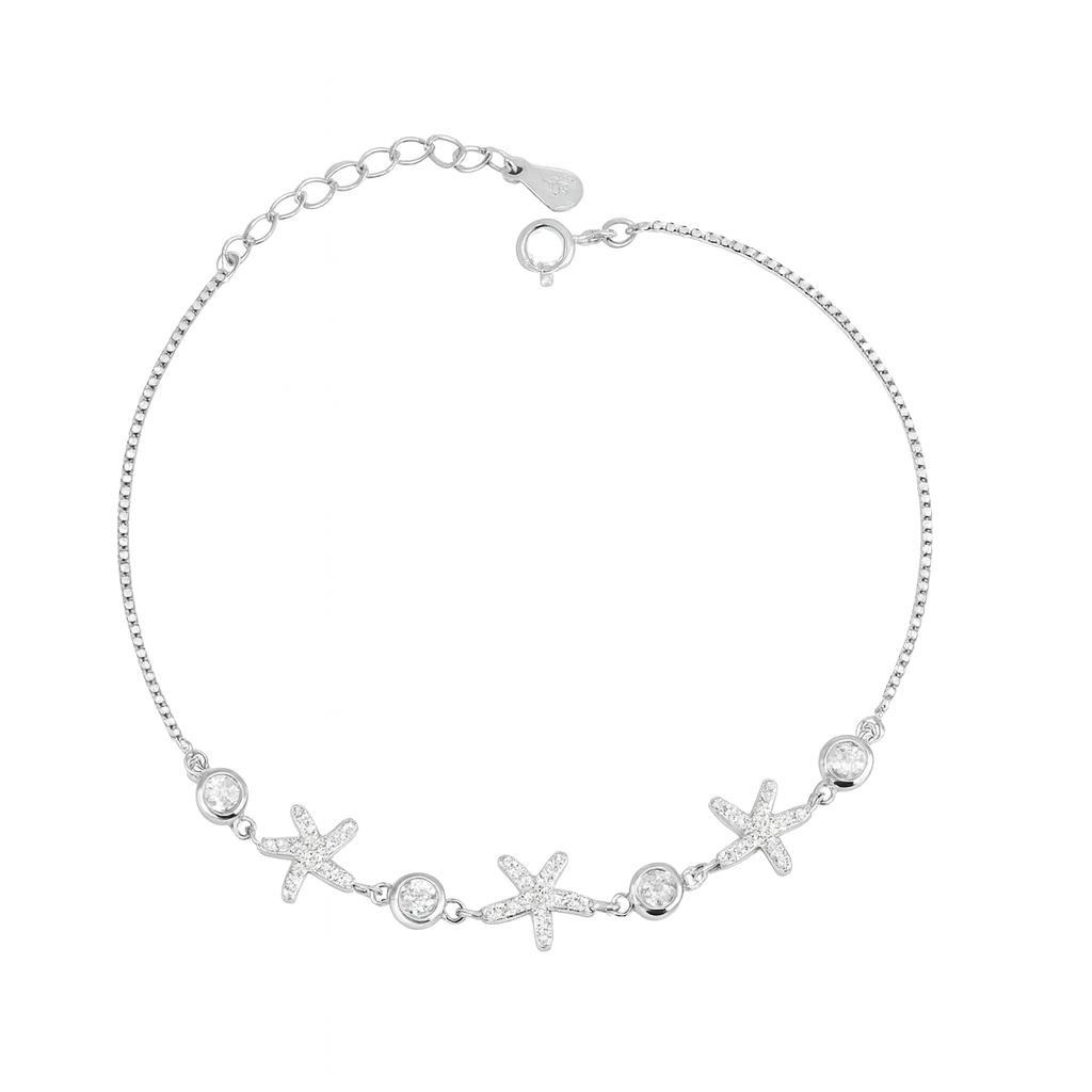Brățară Stea de Mare din Argint 925 cu Zirconii, Elegantă și Delicată