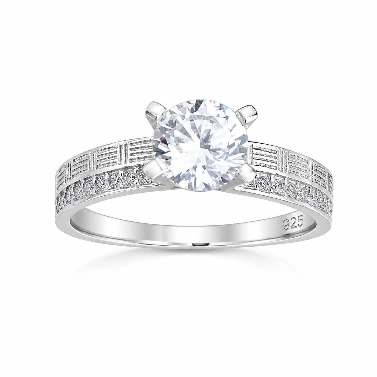 Inel din Argint 925 cu Piatră Centrală Strălucitoare - ID377