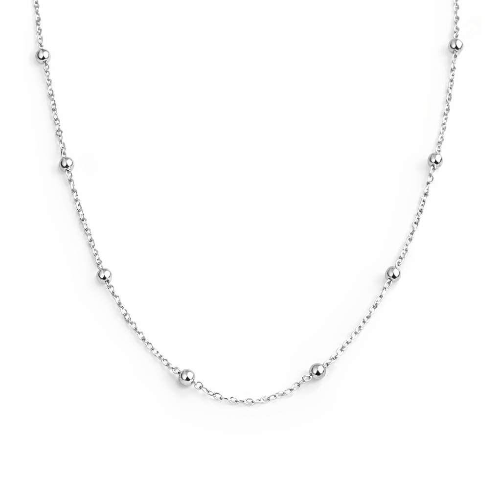 Lanț Argint 925 „Celestia Glow” cu Biluțe 2.5 mm – Colier Fin 45 cm. LD84-45