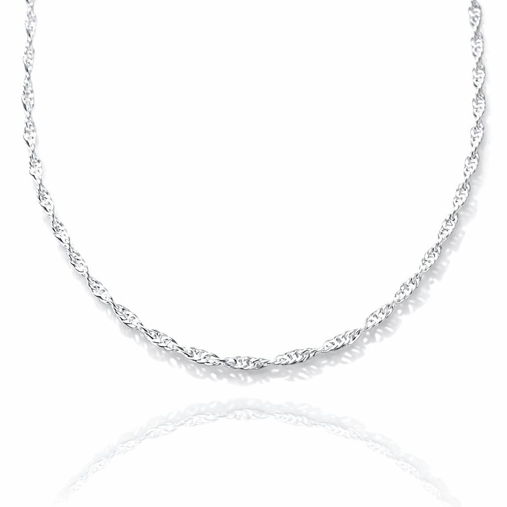 Lănțișor Argint 925 Împletit 2.5 mm – Lanț Elegant 55 cm din Argint Sterling pentru Femei. LD88-55