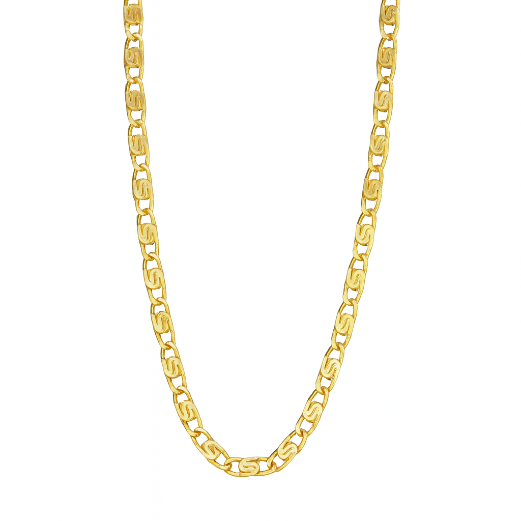 Lanț bărbătesc din argint 925 placat cu aur, 50 cm