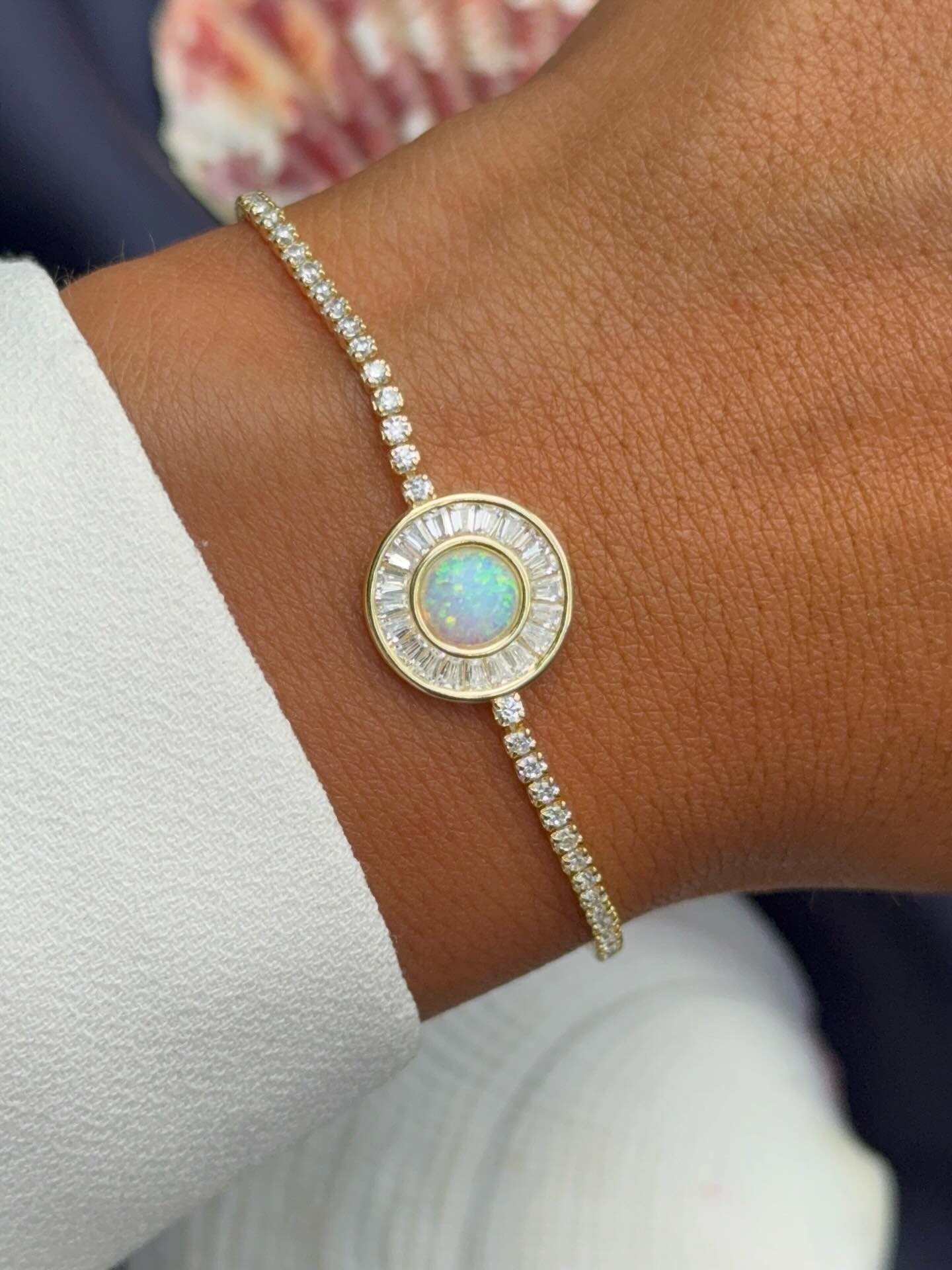 Bratara tenis din argint 925 cu opal Opalite