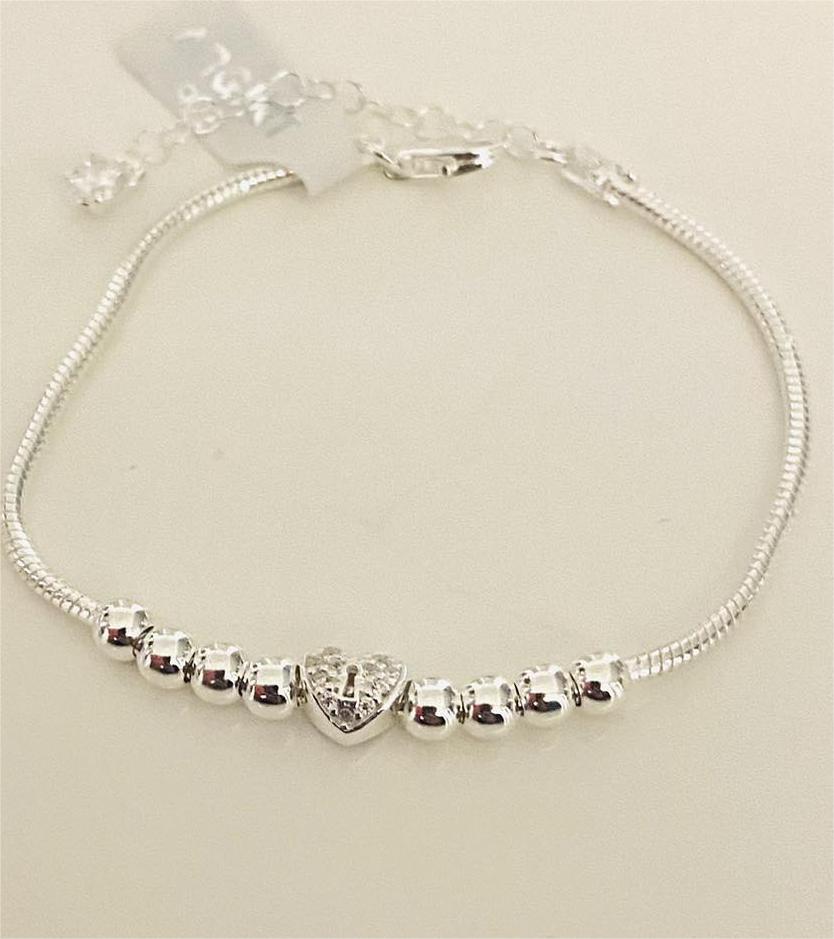 Bratara reglabila din argint 925 Sparkle Heart