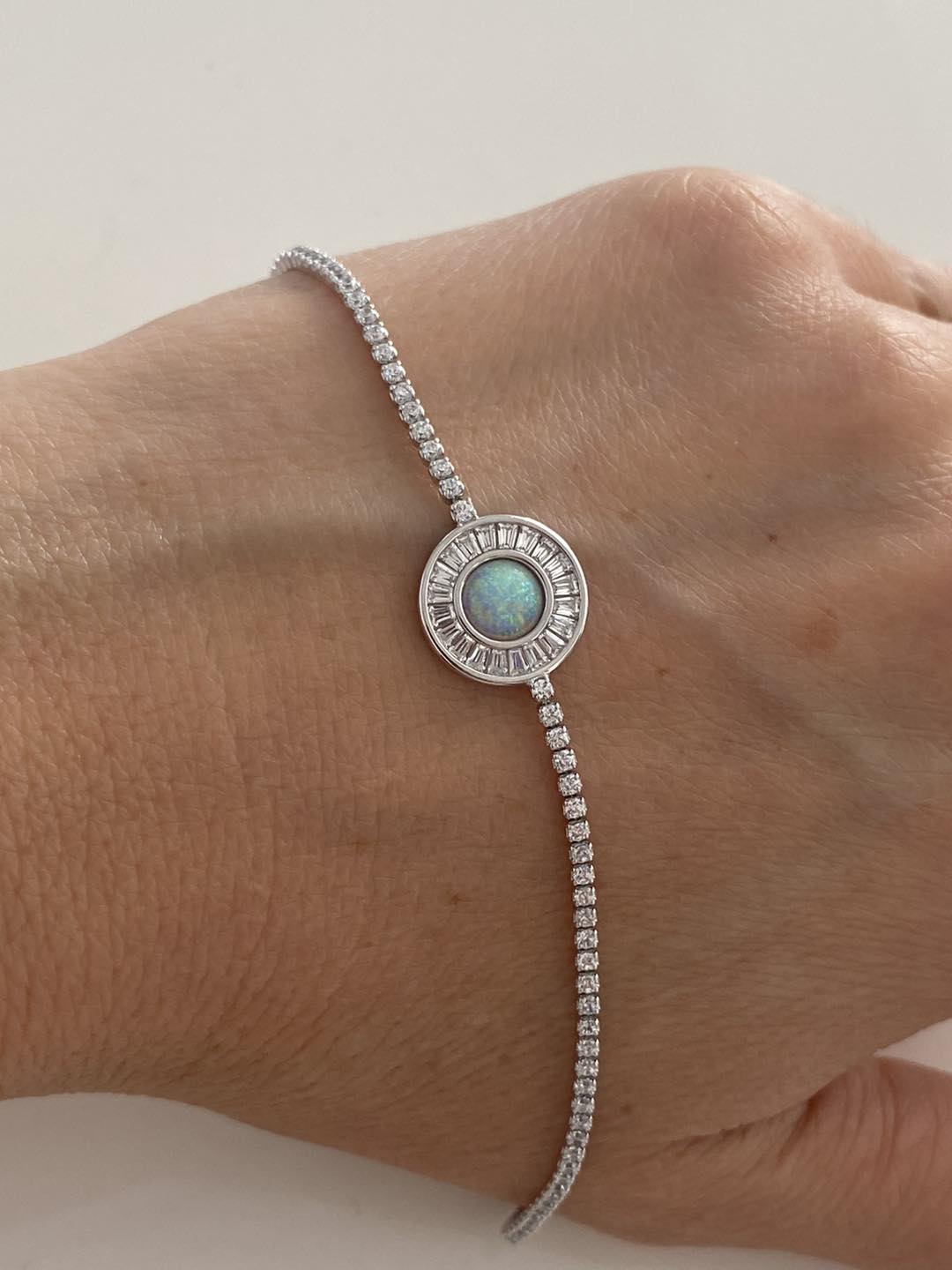 Bratara tenis din argint 925 cu opal Opalite