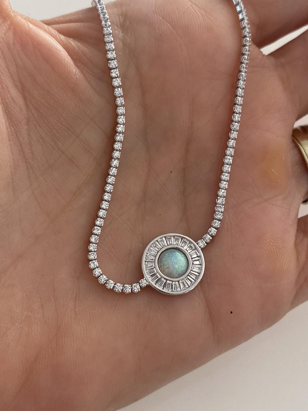 Bratara tenis din argint 925 cu opal Opalite