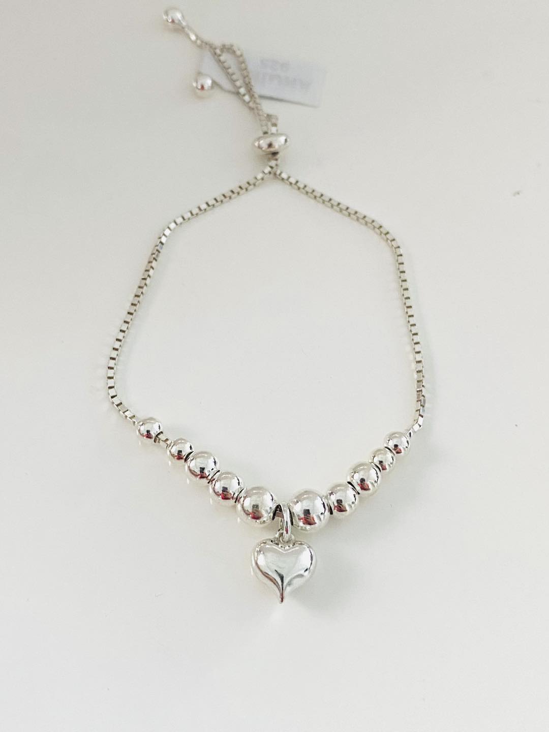 Brățară Reglabilă din Argint 925 cu Inimă, Eleganță și Strălucire