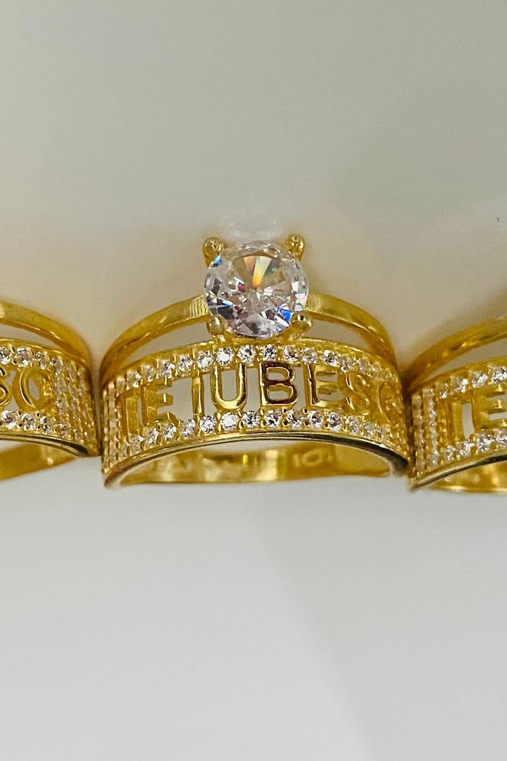 Inel logodna din argint 925 suflat cu aur Te Iubesc, marimea 19