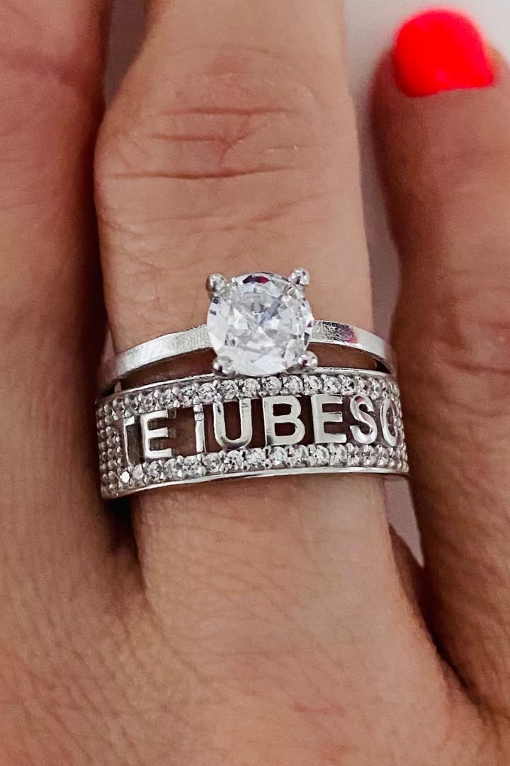 Inel logodna din argint 925 Te Iubesc marimea 19