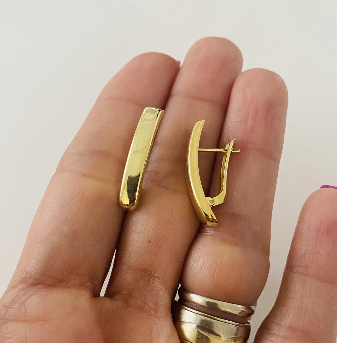 Cercei cu tortita din argint 925 placat cu aur de 14K Golden Celebrity