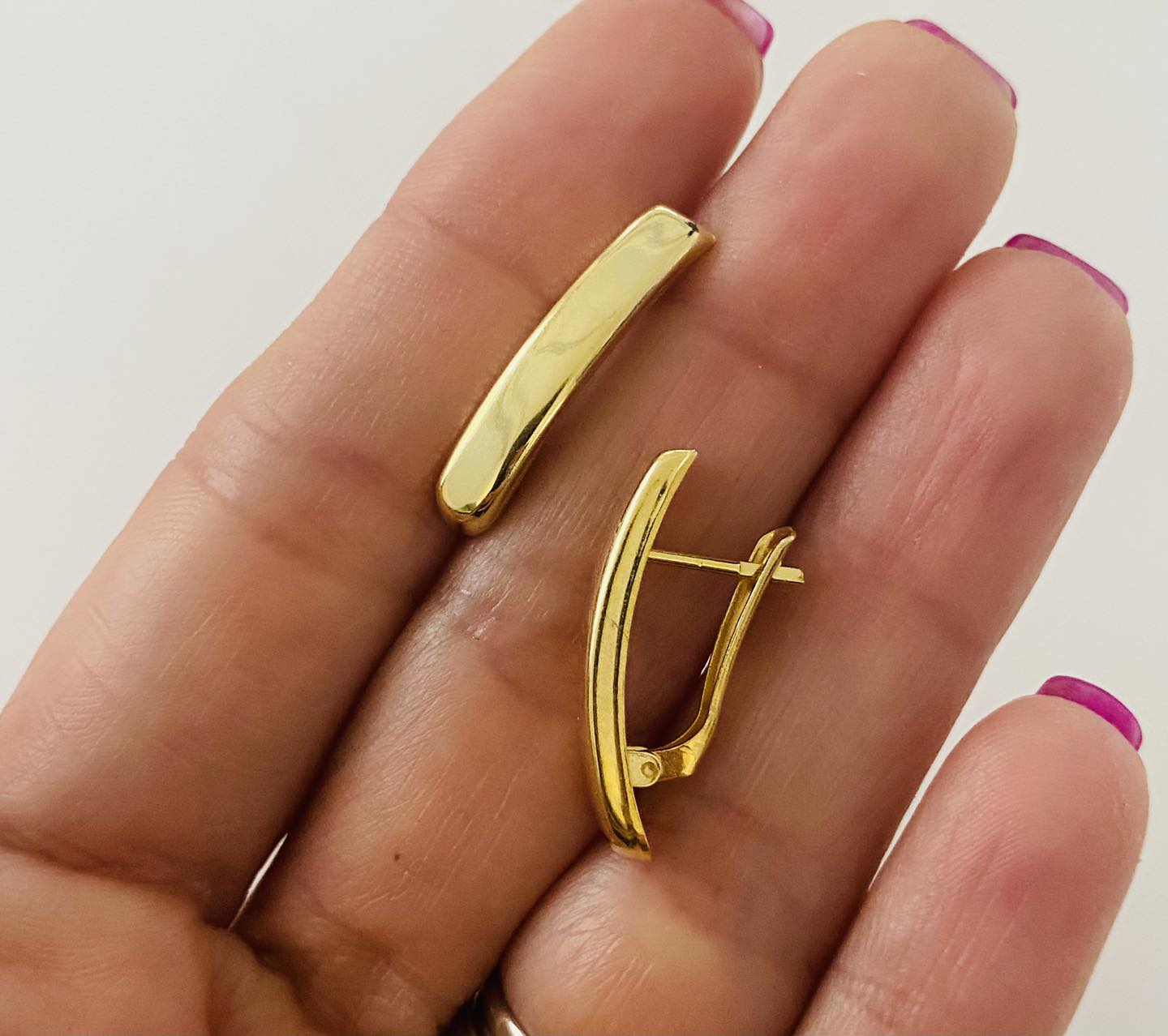 Cercei cu tortita din argint 925 placat cu aur de 14K Golden Celebrity